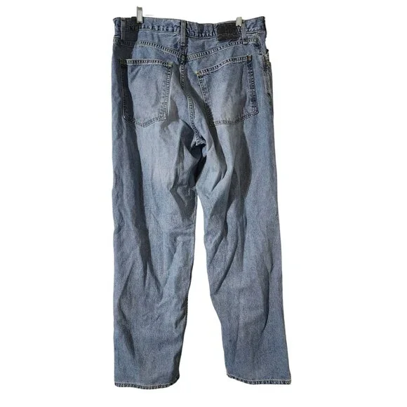 VTG Levis Silver Tab Baggy Jeans W36 L34 Blue Denim 100 VTG Levis Silver Tab Baggy Jeans W36 L34 Blue Denim 100